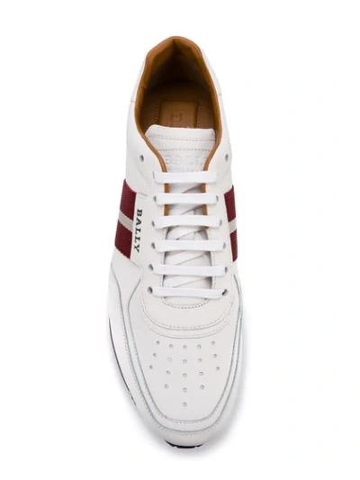 Shop Bally Lace-up Sneakers In White