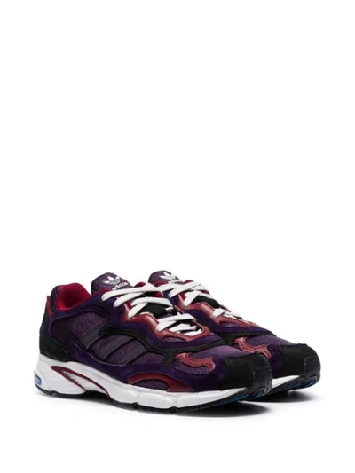 Shop Adidas Originals Purple Temper Run Subtle 90s Leather And Suede Low-top Sneakers