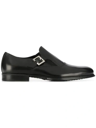 Shop Cesare Paciotti Classic Monk Shoes In Black