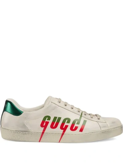 Gucci White Blade New Ace Sneakers | ModeSens