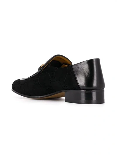 Shop Gucci Ghost Horsebit Loafers In Black