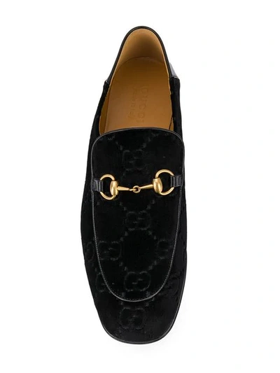 Shop Gucci Ghost Horsebit Loafers In Black