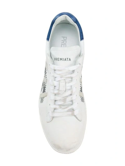 Shop Premiata Low Top Printed Sneakers In White