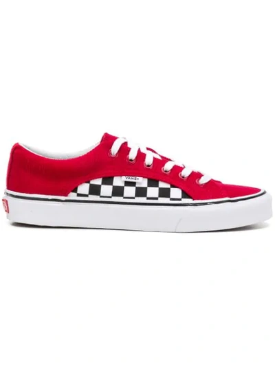 Vans Lampin Corduroy & Canvas Trainers In Red | ModeSens