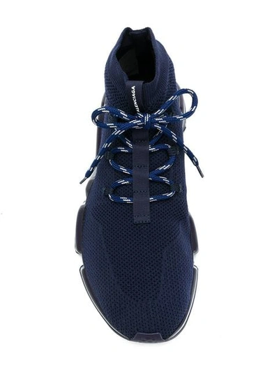 Shop Balenciaga Bal Speed Hi-top Sneakers In Blue