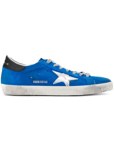 Shop Golden Goose Superstar Sneakers In Blue