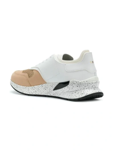 Shop Vfts Colour Block Sneakers In White