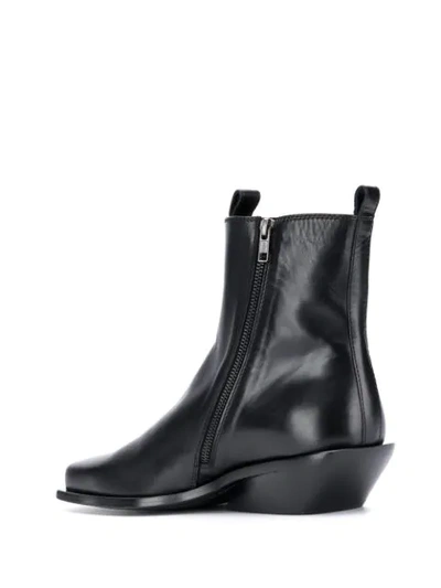 Shop Ann Demeulemeester Square Toe Chelsea Boots In Black