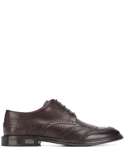 Shop Dolce & Gabbana Classic Brogues In Brown