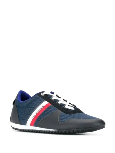 Shop Tommy Hilfiger Panelled Sneakers In Blue