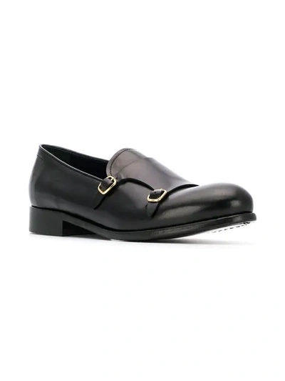 Shop Leqarant Buckled Monk Shoes In Black
