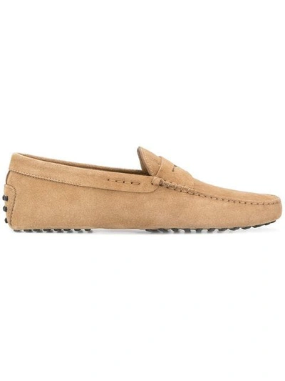 Shop Tod's Gommino Driving Shoes In Neutrals
