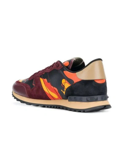 Shop Valentino Garavani Rockrunner Sneakers In 70m D. Orange