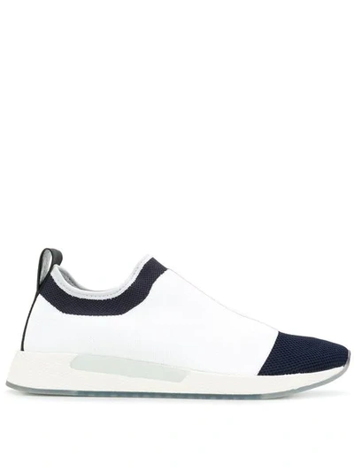 Shop Tommy Hilfiger Colour Block Slip-on Sneakers In White