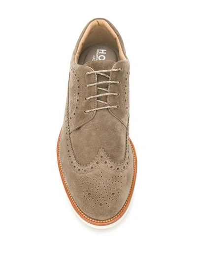 HOGAN BROGUE STYLE OXFORD SHOES - 大地色