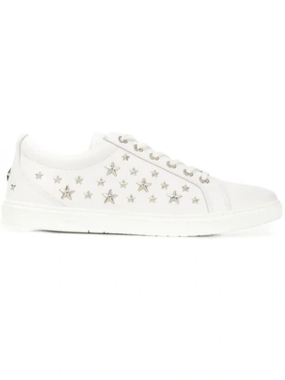 Shop Jimmy Choo Star Appliqué Sneakers In White