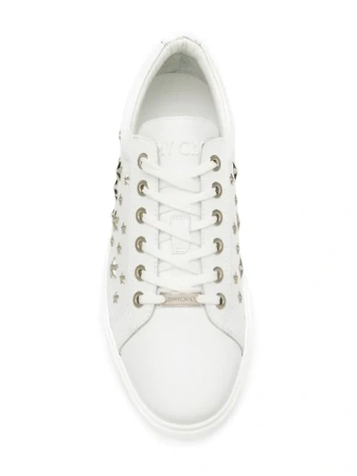 Shop Jimmy Choo Star Appliqué Sneakers In White