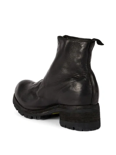 Guidi Front Zipped Up Boots In Black