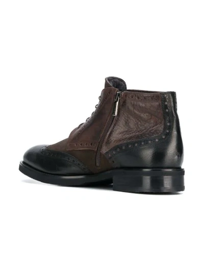 Shop Baldinini Lace Up Brogue Boots In Brown