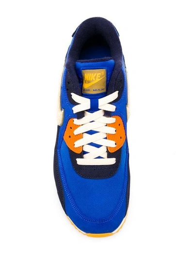 Shop Nike Air Max 90 Premium Sneakers In Blue