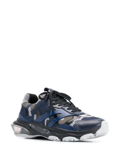 Shop Valentino Bounce Sneakers In Blue