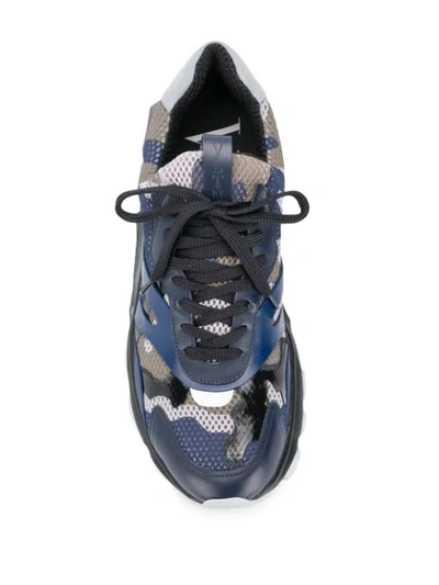 Shop Valentino Bounce Sneakers In Blue