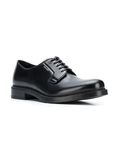 Shop Prada Lace-up Derby Shoes  In F0002 Black