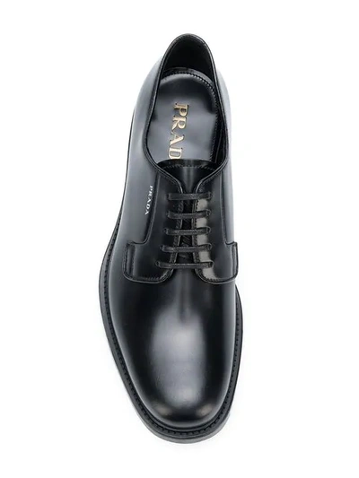 Shop Prada Lace-up Derby Shoes  In F0002 Black