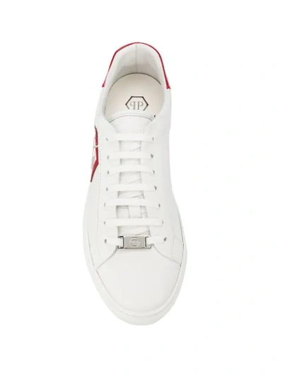 Shop Philipp Plein Statement Sneakers In White