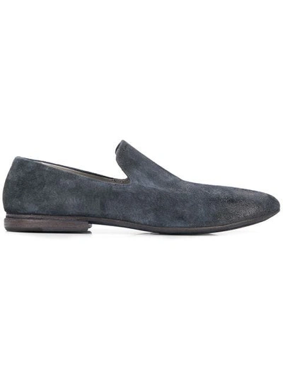 Shop Marsèll Suede Slippers In Blue