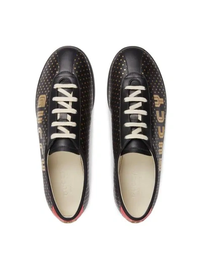 Shop Gucci Falacer Low-top Sneakers In Black