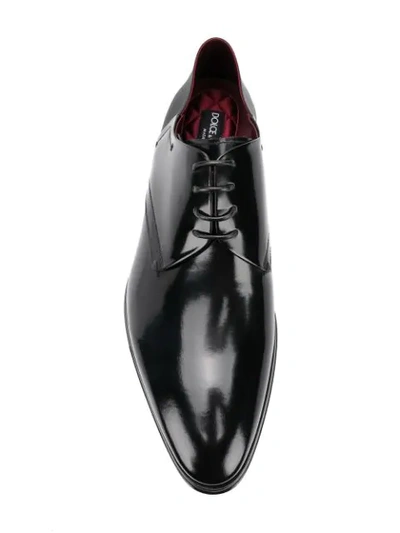 Shop Dolce & Gabbana Polished Derby Shoes In Black