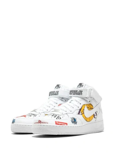 Nike X Supreme X Nba X Air Force 1 Mid 07 Sneakers In White | ModeSens