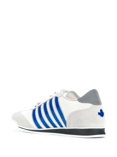 Shop Dsquared2 Low Top Stripe Sneakers In White