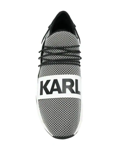 Shop Karl Lagerfeld Logo Strap Sneakers In Black