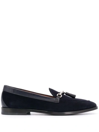 Shop Etro Horse-bit Detail Loafers In Blue