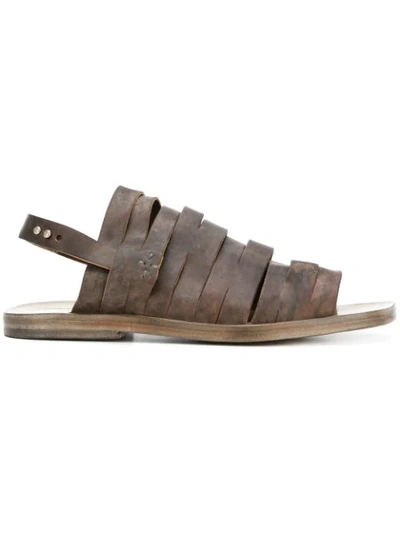 Shop Dimissianos & Miller Strappy Sandals In Brown