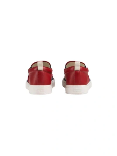 Shop Gucci Logo Sylvie Slip-on Sneakers In Red