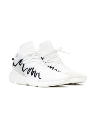 Shop Y-3 'kusari' Sneakers In White