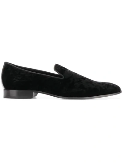 Shop Jimmy Choo Slip-on Loafers In Black