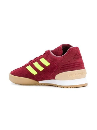 Shop Gosha Rubchinskiy X Adidas Side Stripe Sneakers In Red