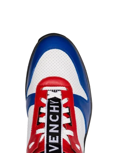 Shop Givenchy White And Red Tr3 Runner Leather Sneakers