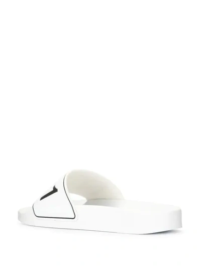 Shop N°21 Logo Open-toe Slides In White