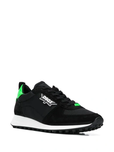 Shop Dsquared2 Runner Hiking Sneakers In M1434 Black