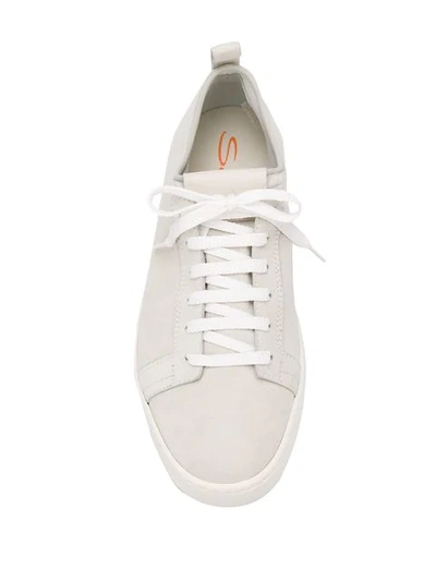 SANTONI LOW-TOP SNEAKERS - 灰色