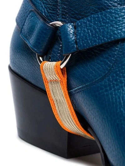 Shop Calvin Klein 205w39nyc Harness Detail Boots In Blue