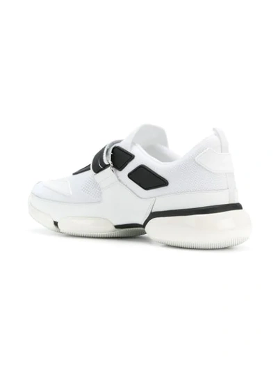 Shop Prada Touch-strap Sneakers In White