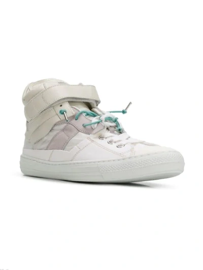 Shop Maison Margiela Lace-up Wire Sneakers In White