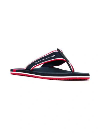 Shop Tommy Hilfiger Logo Flip-flops - Blue