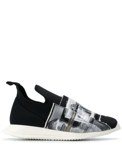 Shop Rick Owens Drkshdw Printed Front Sneakers In Black